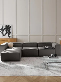 Sofá rinconera modular con reposapiés izquierdo/derecho Lennon (4 plazas)