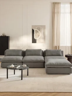 Sofá rinconera modular con reposapiés izquierdo/derecho Felix