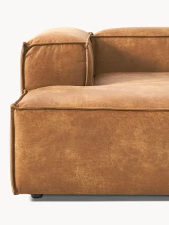 Sofá rinconera modular de cuero reciclado Lennon