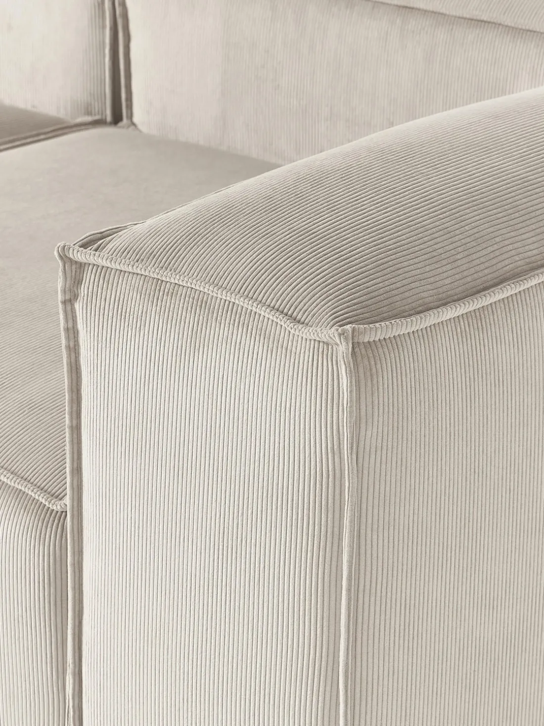 Sofá rinconera modular de pana Lennon