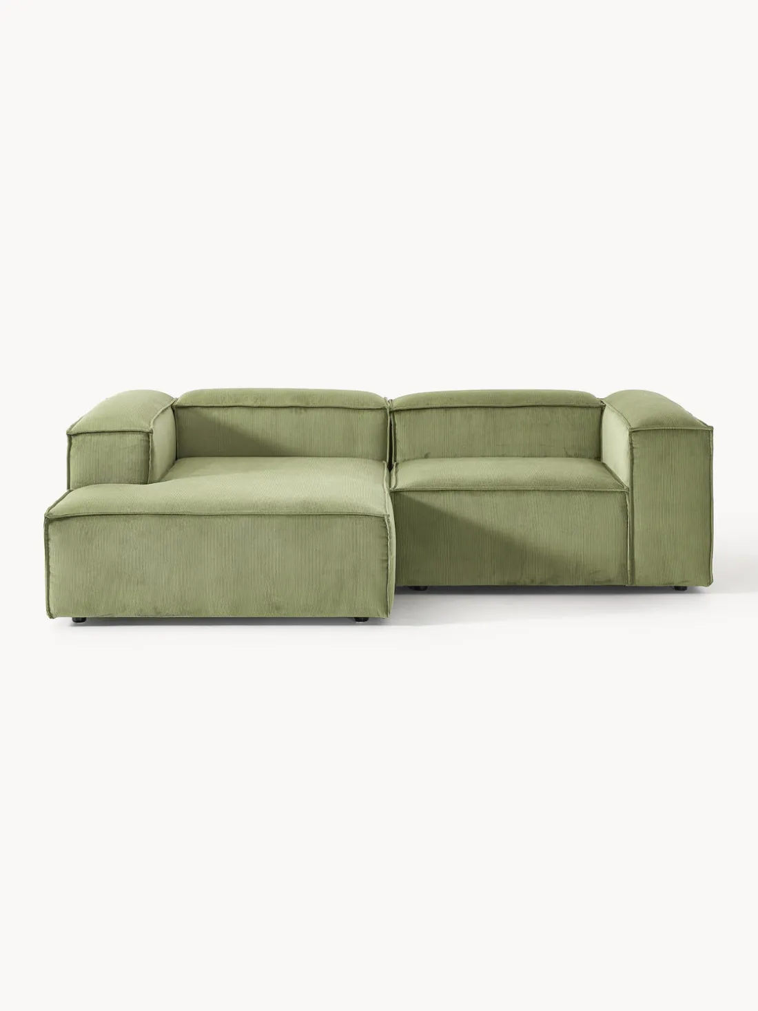 Sofá rinconera modular de pana Lennon