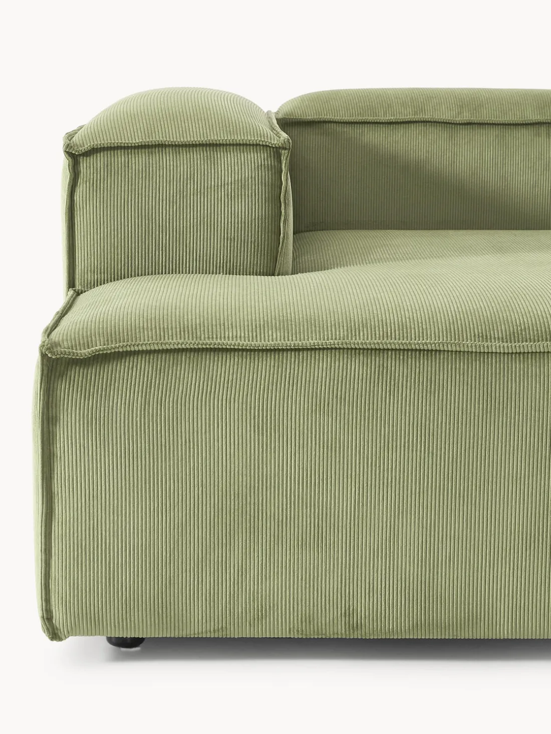 Sofá rinconera modular de pana Lennon