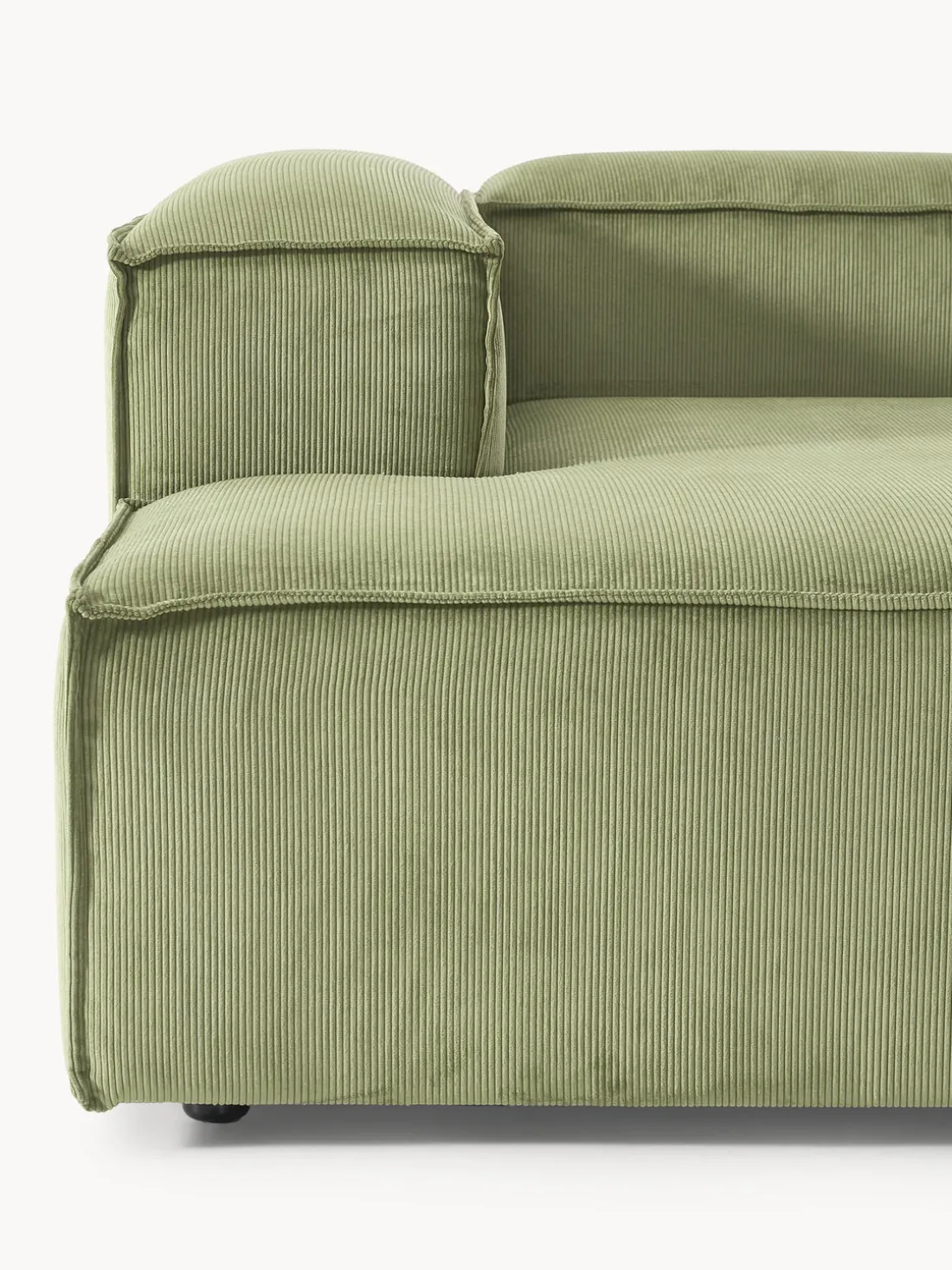 Sofá rinconera modular de pana Lennon