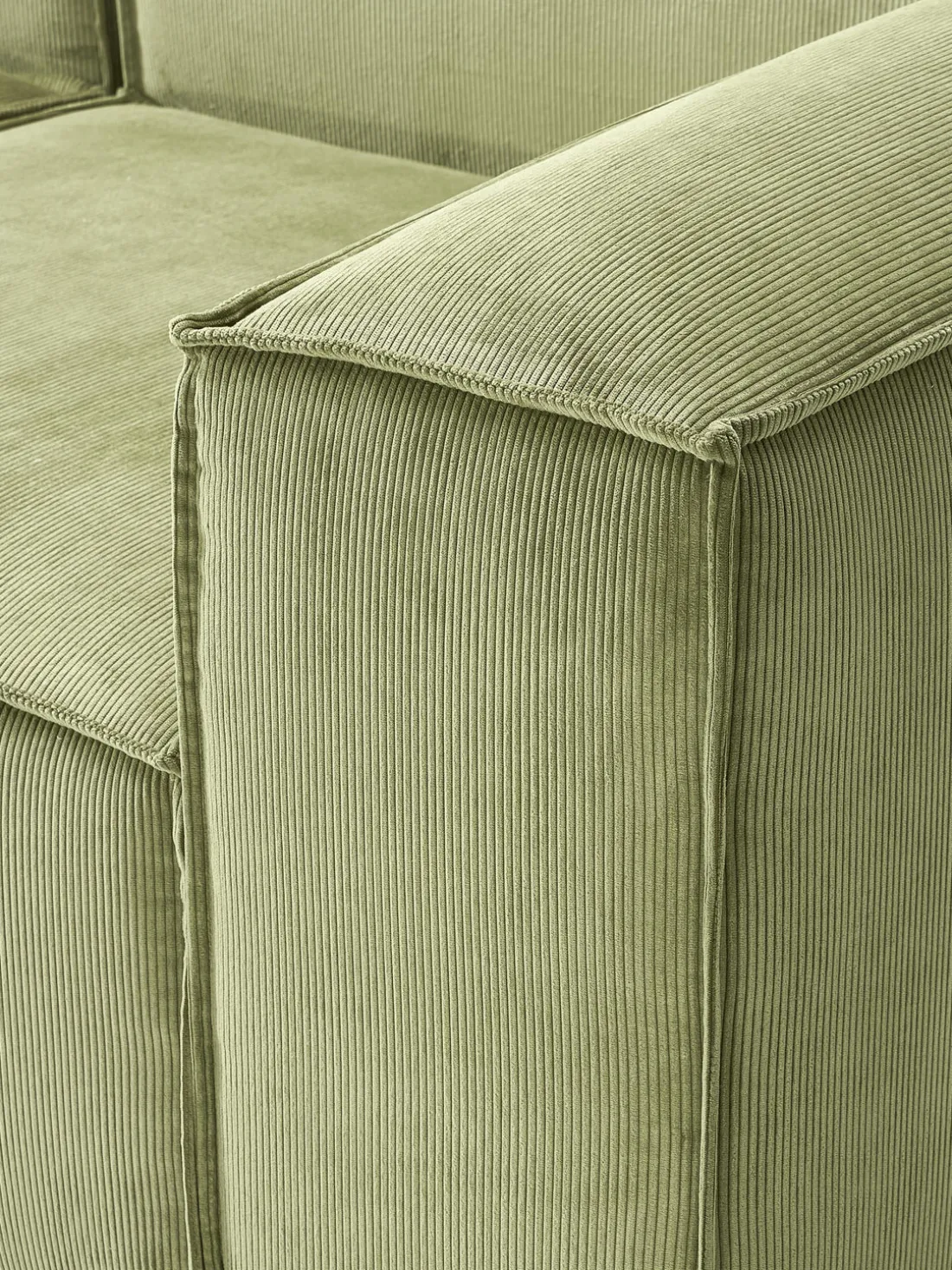 Sofá rinconera modular de pana Lennon