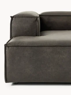 Sofá rinconera modular de cuero reciclado Lennon