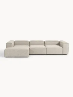 Sofá rinconera modular de mezcla de lino Lennon