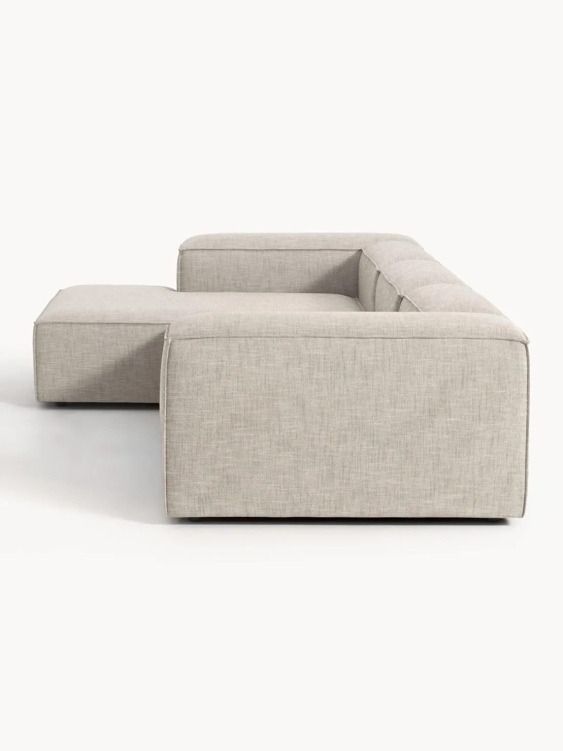 Sofá rinconera modular de mezcla de lino Lennon