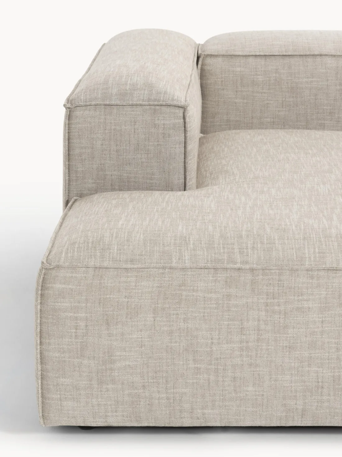 Sofá rinconera modular de mezcla de lino Lennon