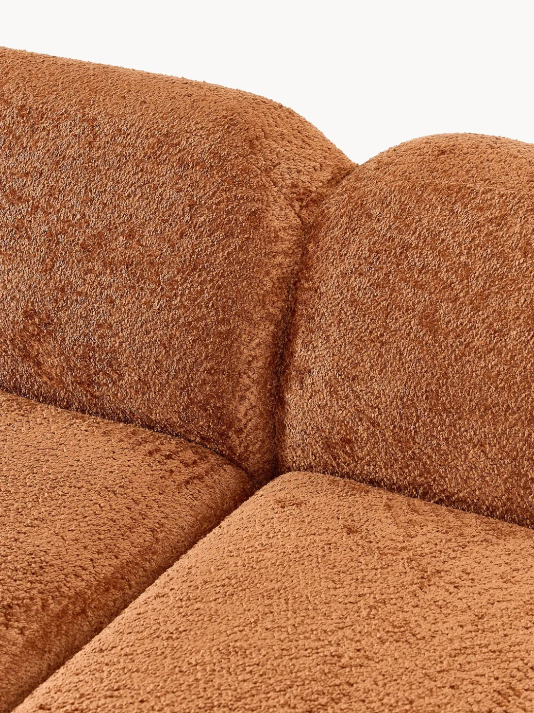 Sofá rinconera modular de boreguillo bouclé Wolke (4 plazas)