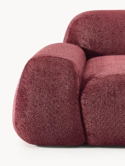 Sofá rinconera modular de borreguillo bouclé Wolke (4 plazas)