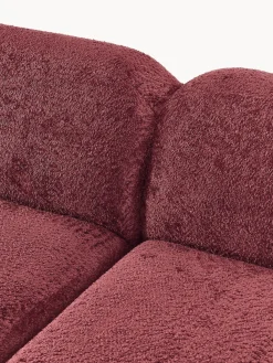 Sofá rinconera modular de borreguillo bouclé Wolke (4 plazas)