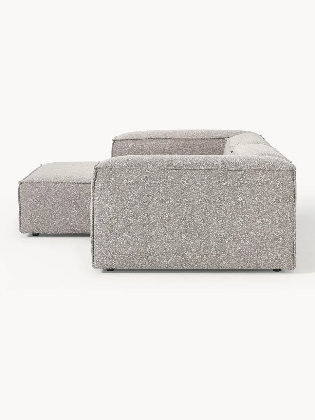 Sofá rinconera modular en tejido bouclé Lennon