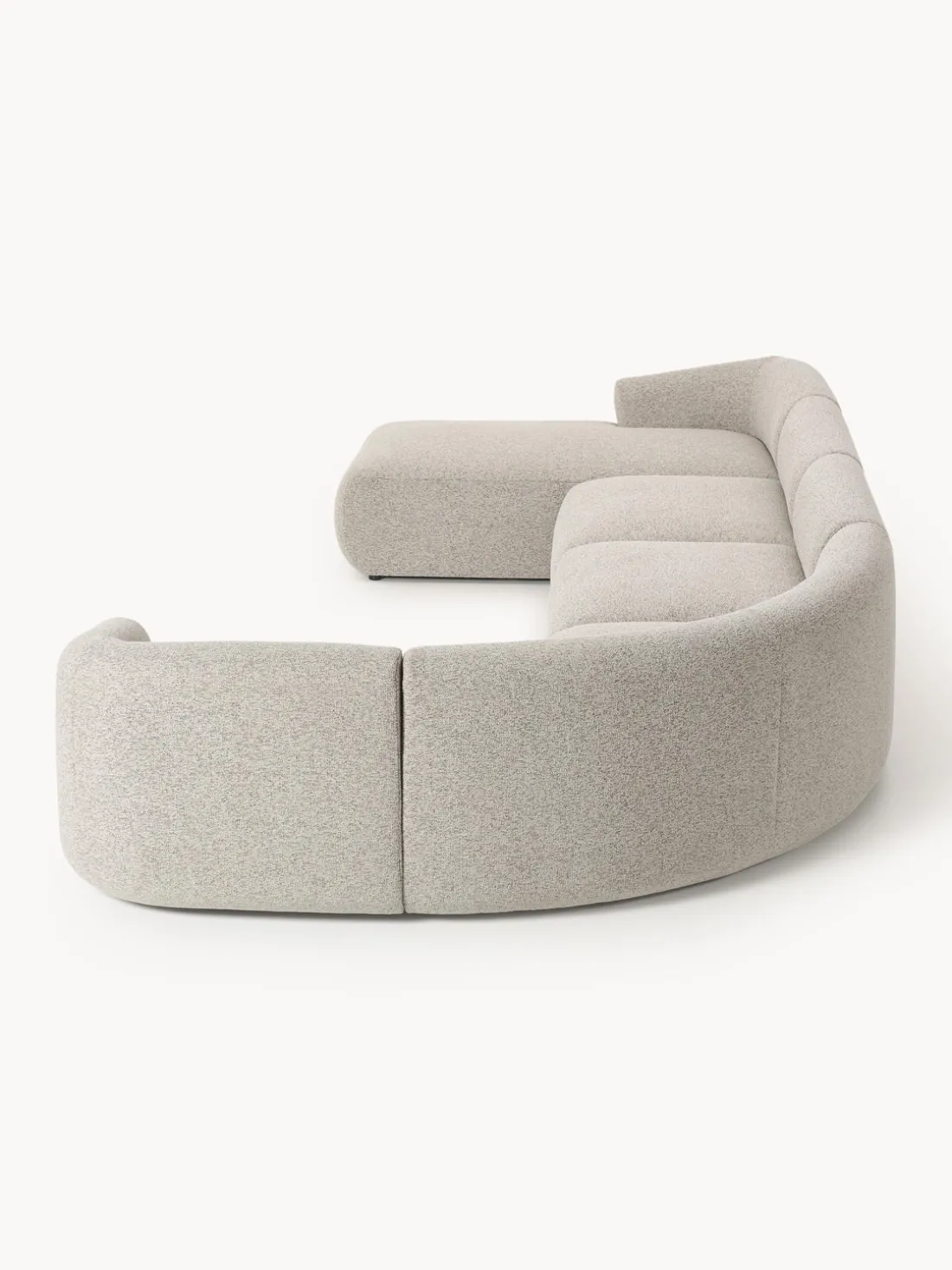 Sofá rinconera modular en tejido bouclé Sofia