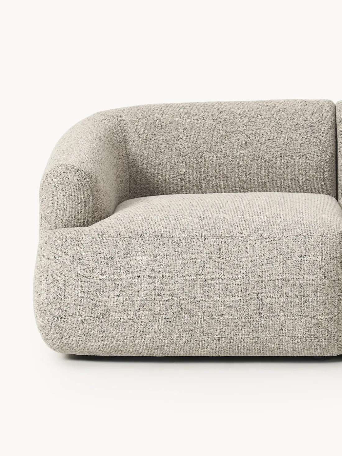 Sofá rinconera modular en tejido bouclé Sofia