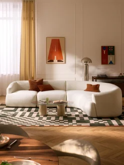 Sofá rinconera modular en tejido bouclé Sofia (4 plazas)