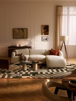 Sofá rinconera modular en tejido bouclé Sofia (3 plazas)