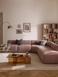 Sofá rinconera modular en tejido bouclé Sofia (4 plazas)