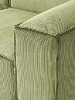 Sofá rinconera modular grande de pana Lennon