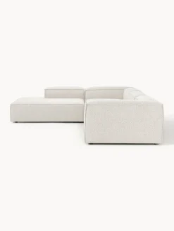 Sofá rinconera modular grande en tejido bouclé Lennon