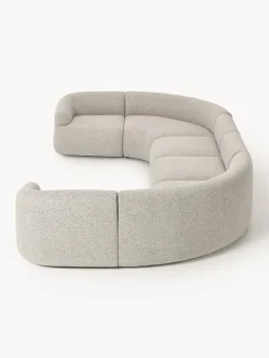 Sofá rinconera modular grande en tejido bouclé Sofia