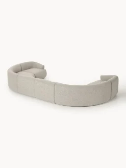 Sofá rinconera modular grande en tejido bouclé Sofia