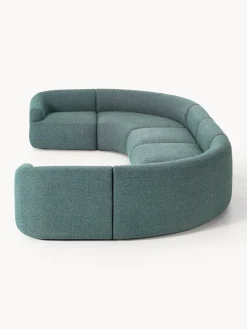 Sofá rinconera modular grande en tejido bouclé Sofia