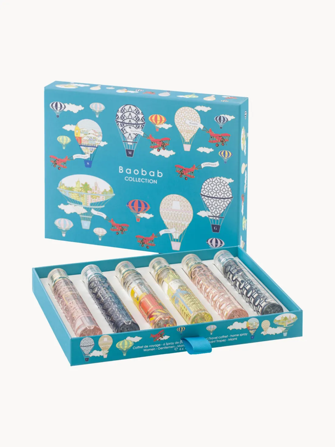 Spray aromático para la habitación con caja de regalo My First Baobab, 6 uds.