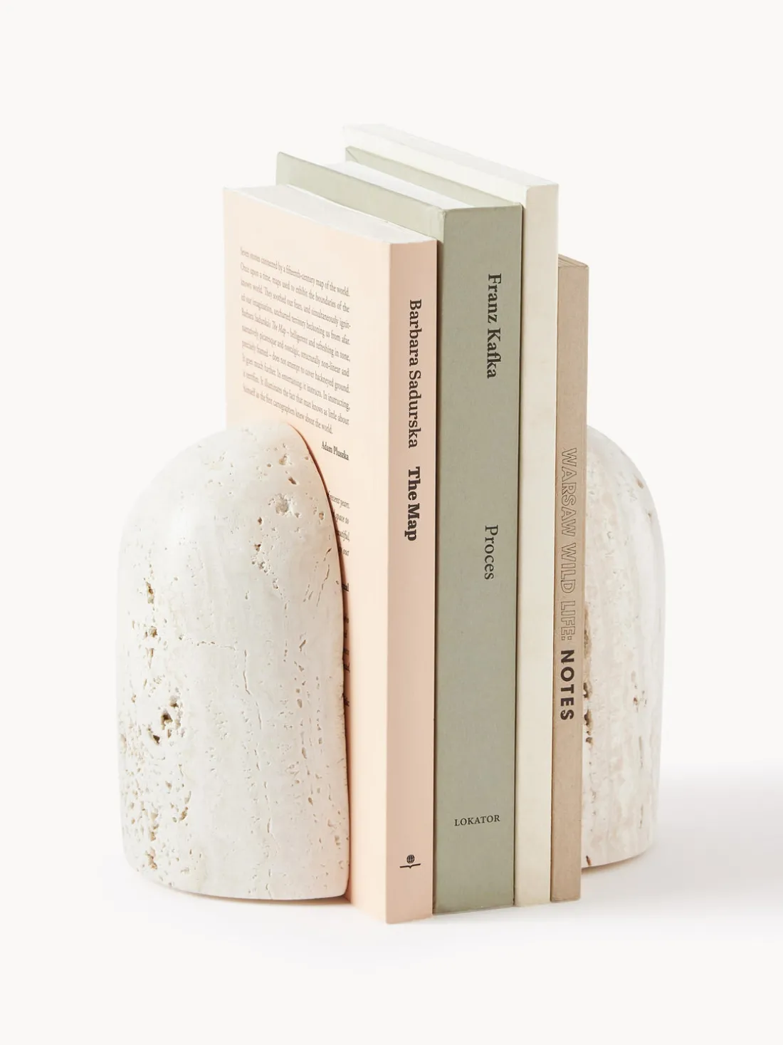 Sujetalibros de travertino Sava, 2 uds.