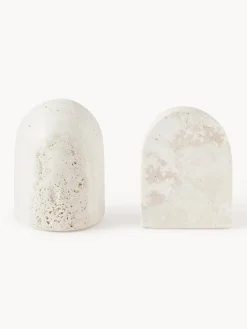 Sujetalibros de travertino Sava, 2 uds.