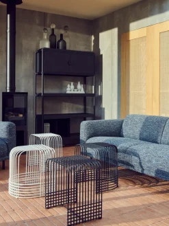 Taburete de metal artesanal Drop