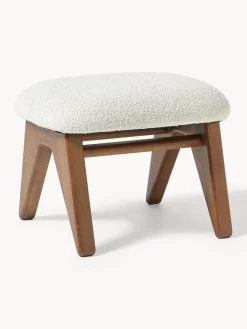 Taburete en tejido bouclé Shenay