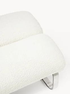 Taburete en tejido bouclé Pavlos