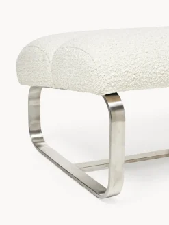 Taburete en tejido bouclé Pavlos