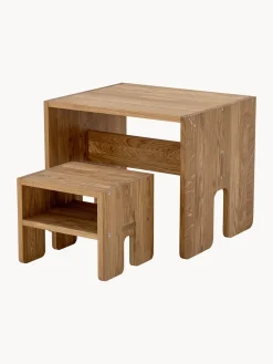 Taburete infantil de madera de roble Bas