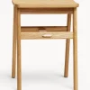 Taburete plegable de madera de roble Angle