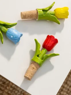 Tapón de botella pintado a mano Tulip