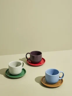 Taza artesanal con platitos Amare