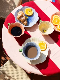 Taza de té pintada a mano Amapola