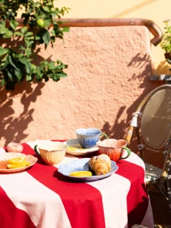 Taza de té pintada a mano Amapola