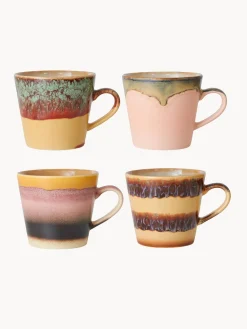 Tazas artesanales de gres 70's, 4 uds.