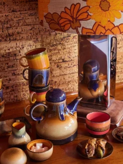 Tazas artesanales 70's, 4 uds.