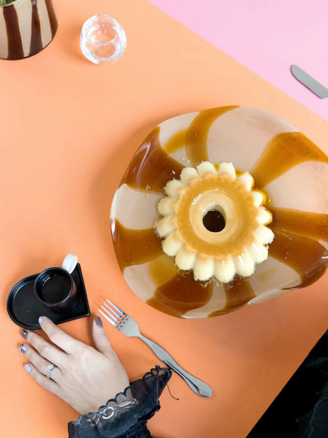 Tazas de café espresso con platitos de porcelana Niki, 2 uds.