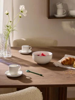 Tazas espresso con platitos de porcelana Facile, 2 uds.