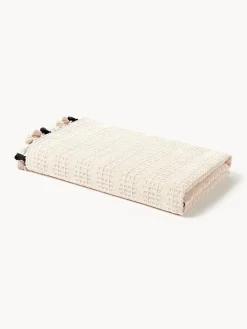 Toalla de terciopelo con flecos Tallulah, tamaños diferentes