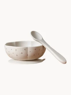 Vajilla infantil de silicona Poppy In Bloom, 2 uds.