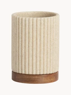 Vaso cepillo de dientes con madera Laura