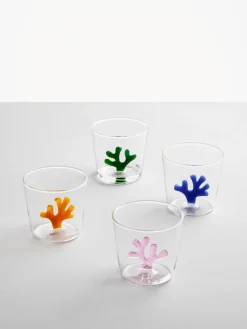 Vasos de agua artesanales Coral Reef, 6 uds.