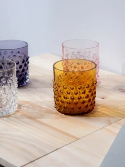 Vasos soplados artesanalmente Hobnail (2 uds.)