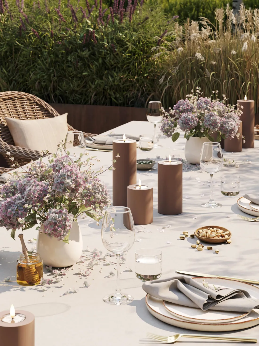 Vela LED artesanal Real Flame, 15 cm