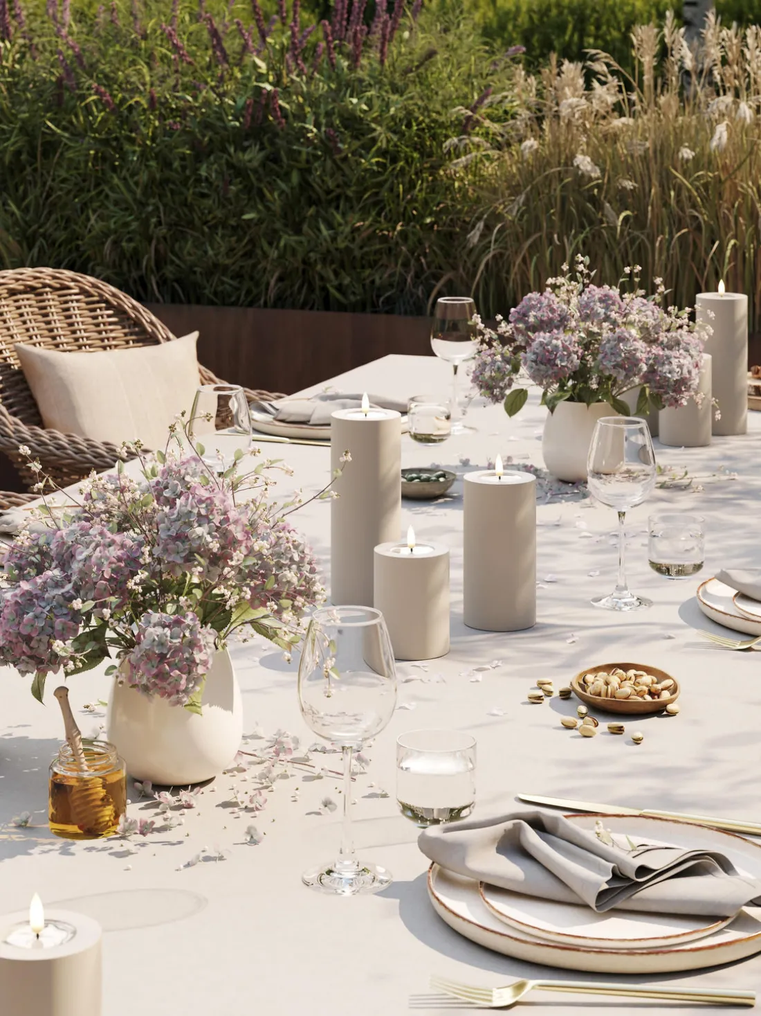 Vela LED artesanal Real Flame, 15 cm